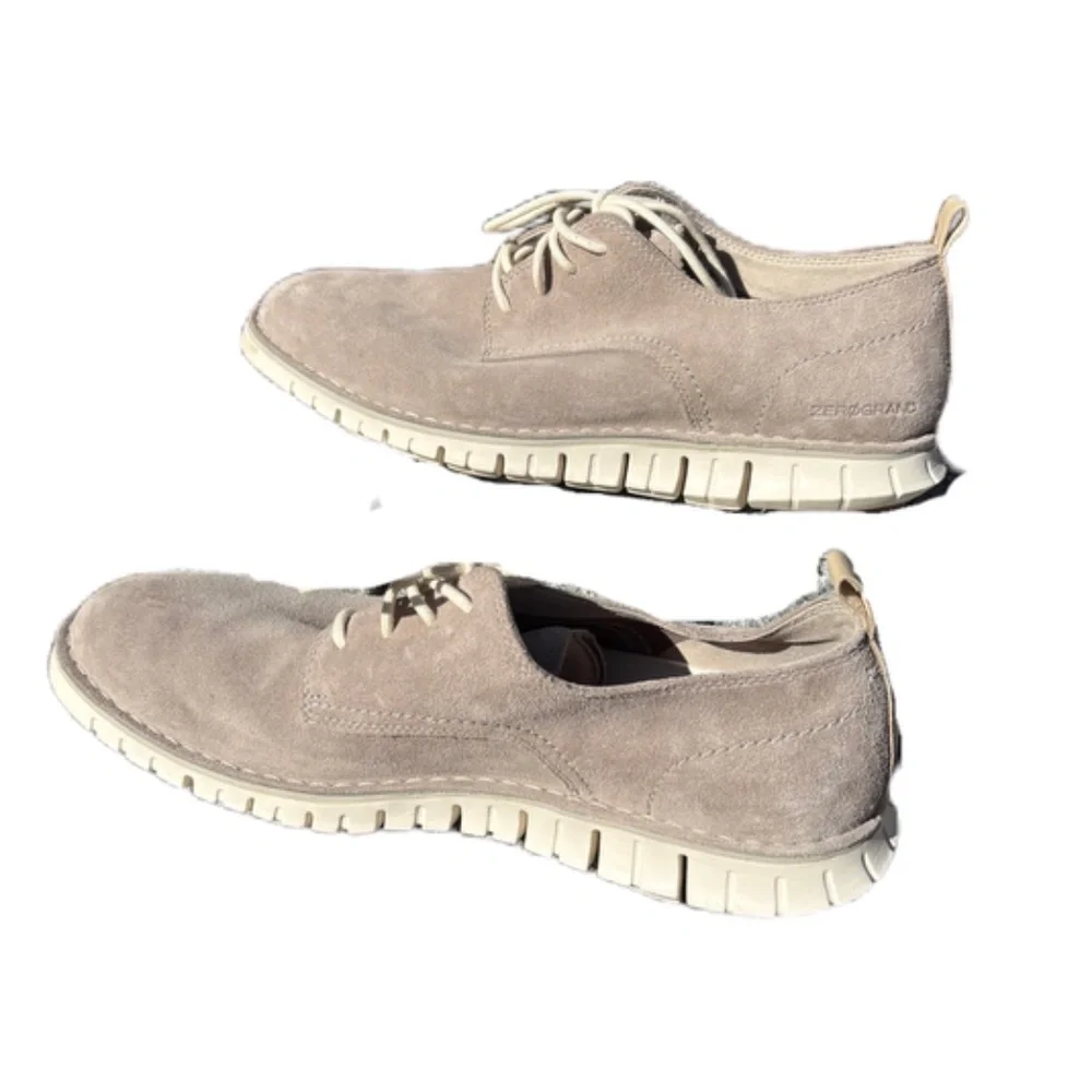COLE HAAN Zerogrand Stitch Out Oxford gray suede 11M